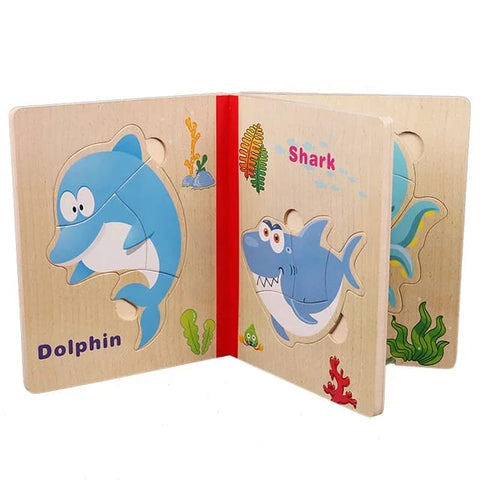 Wooden Book puzzle - random design will be shipped - EKT2381