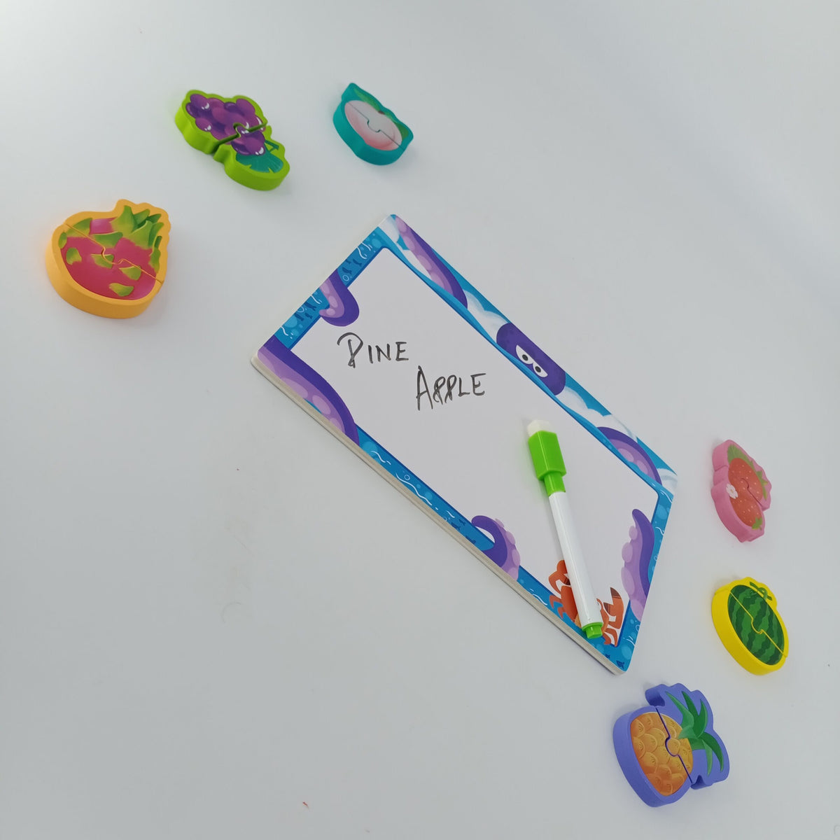 Wooden Puzzles writing board - great for learning - Fruits - EKT2392