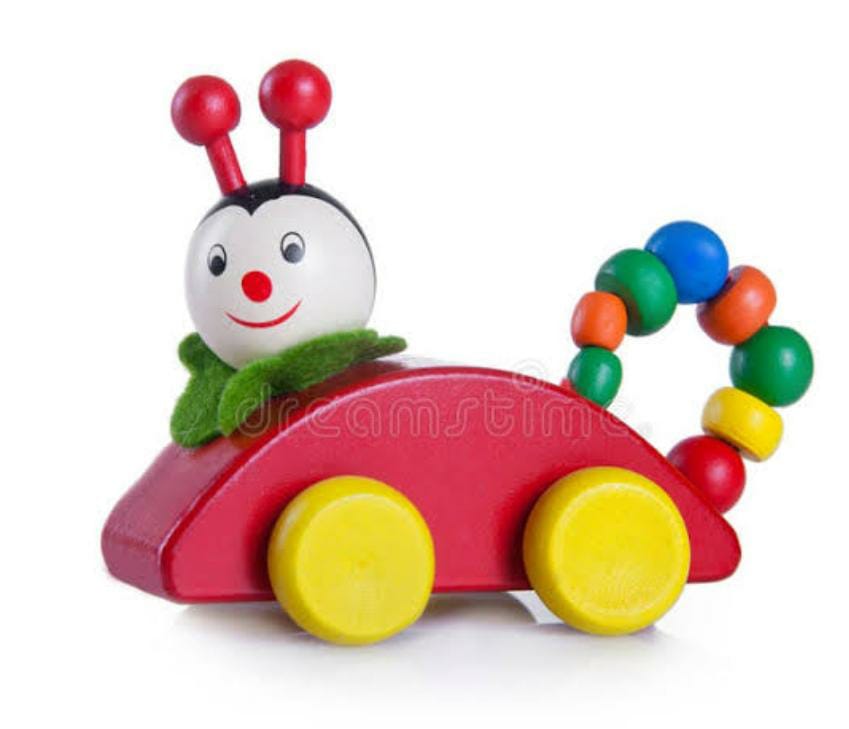 Wooden Pull Along for kids - random design and colo will be shipped - EKT2421