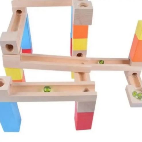 Wooden Constructional ball run game- intresting open ended toy - EKT2424