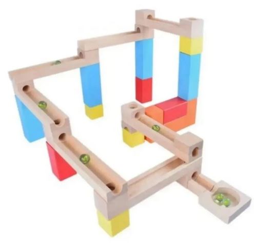 Wooden Constructional ball run game- intresting open ended toy - EKT2424