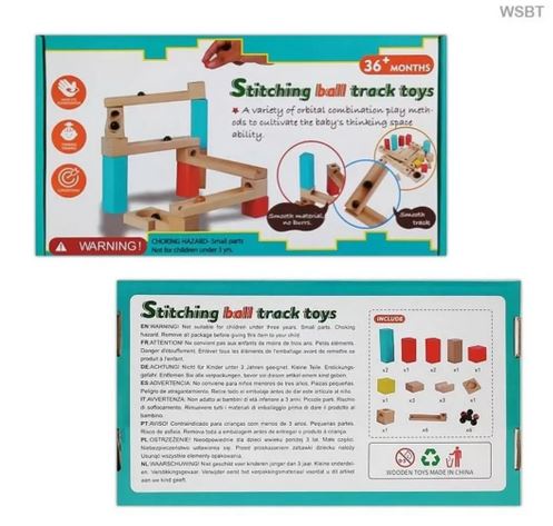 Wooden Constructional ball run game- intresting open ended toy - EKT2424