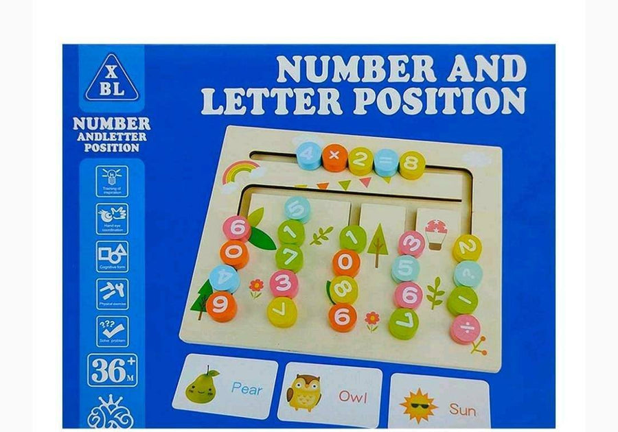 Wooden letter position game for kids - EKT2431