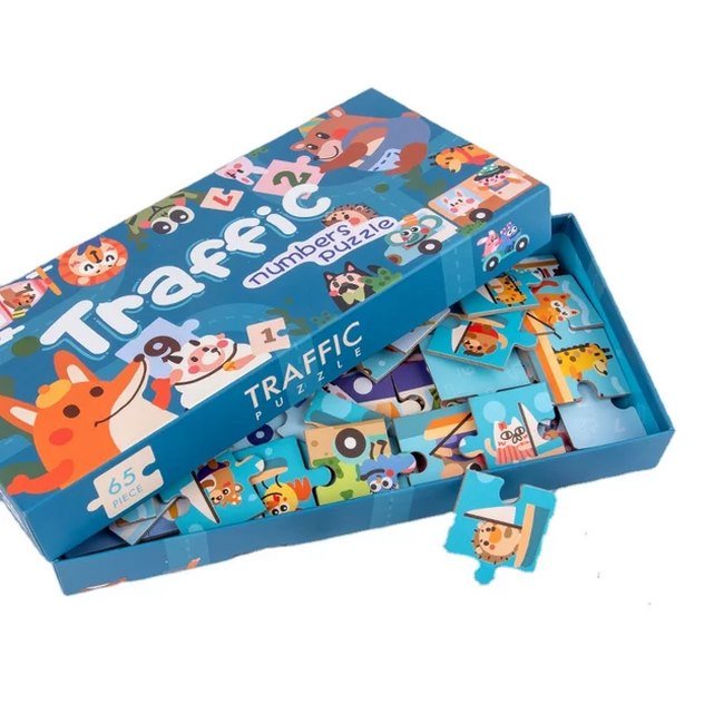 Wooden Number train puzzle for kids - EKT2433