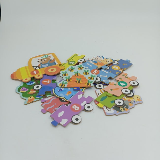 Wooden Number train puzzle for kids - EKT2433