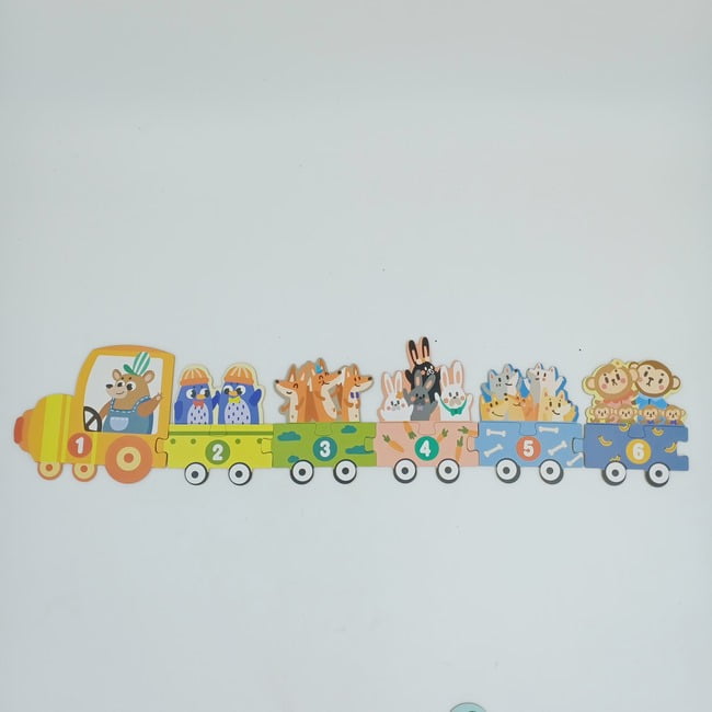 Wooden Number train puzzle for kids - EKT2433