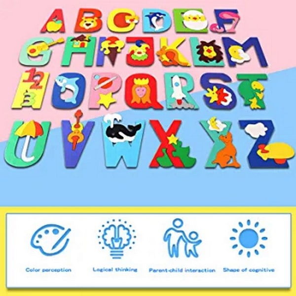 Wooden alphabet puzzle game for kindergarden - EKT2436