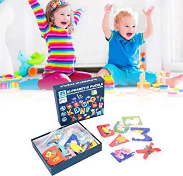 Wooden alphabet puzzle game for kindergarden - EKT2436