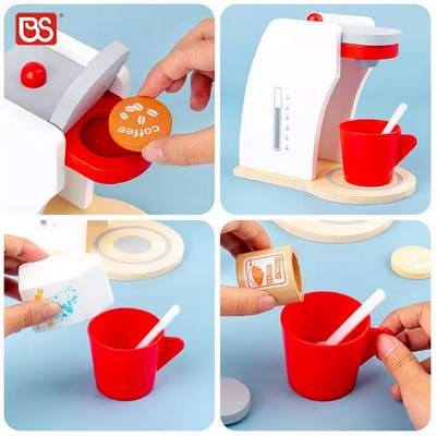 Wooden coffee maker toy for your kids kitchen set - EKT2442