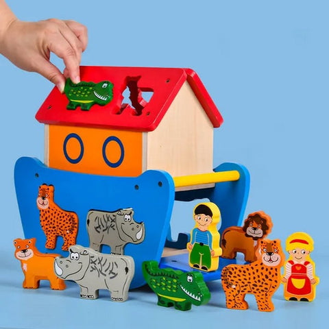 Wooden House Blocks for kids - pretend play - EKT2444