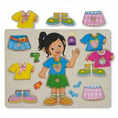 Wooden Peg Boards -A+ qulaity -  - DRESS UP GIRL - EKT2447