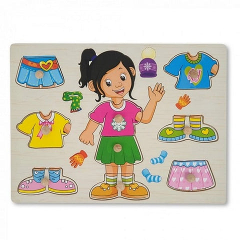 Wooden Peg Boards -A+ qulaity -  - DRESS UP GIRL - EKT2447