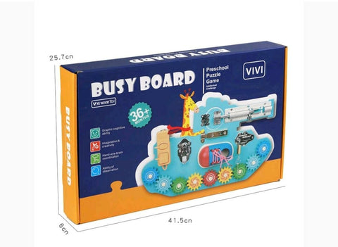 Wooden Busy Board - A+ quality - Tank shape - EKT2472