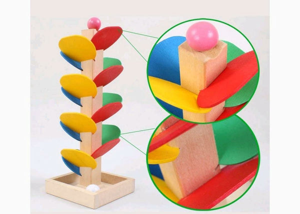 Wooden Tower ball run game - Flower - EKT2477
