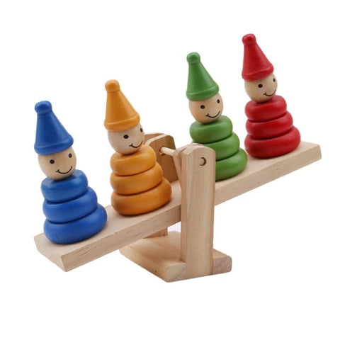 Wooden See-Saw Clown Balancing Toy