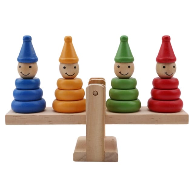 Wooden See-Saw Clown Balancing Toy