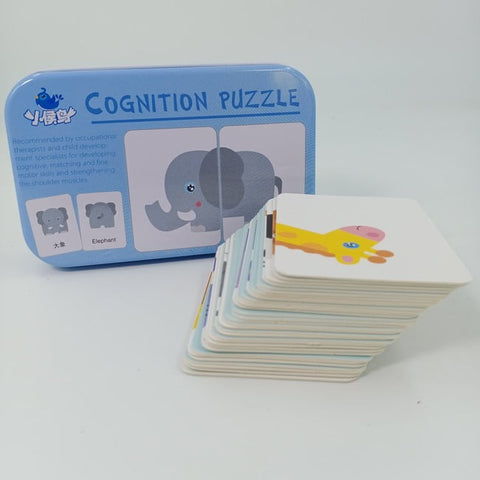 COGNITION PUZZLE - LIGHT BLUE - ANIMALS - ELEPHANT - EKT2507