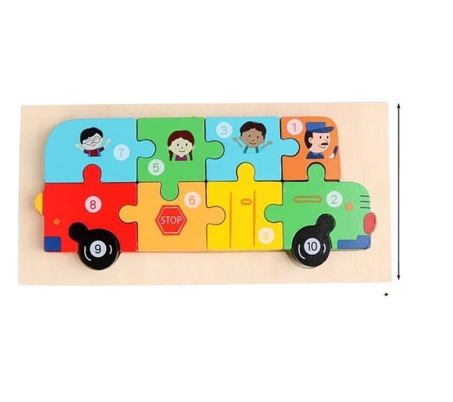 Wooden Puzzle board - 1 pc random design will be shipped - EKT2517