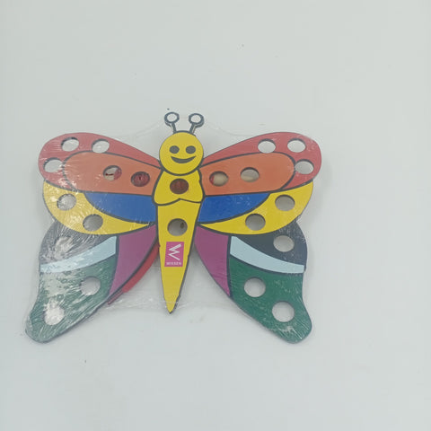 Wooden butterfly lacing toy - - EKT2533