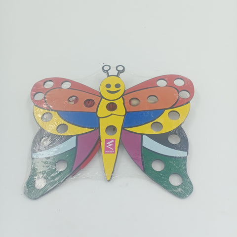 Wooden butterfly lacing toy - - EKT2533