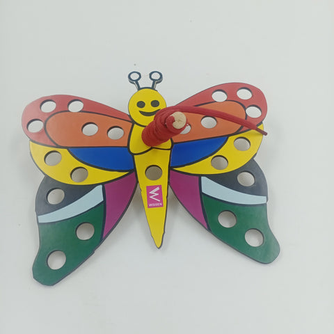 Wooden butterfly lacing toy - - EKT2533