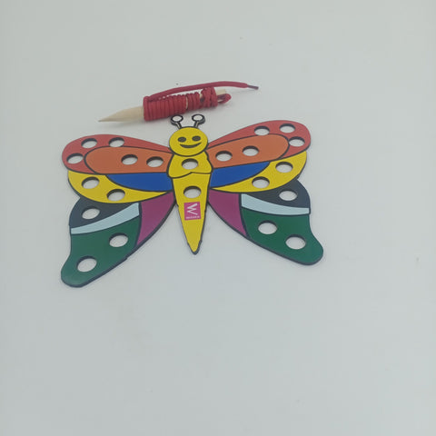 Wooden butterfly lacing toy - - EKT2533