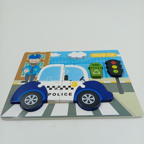 Wooden Jigsaw Puzzle Police car - EKT2551