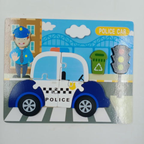 Wooden Jigsaw Puzzle Police car - EKT2551