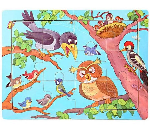 Wooden Small puzzle board 1pc random design will shipped - EKT2563