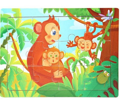 Wooden Small puzzle board 1pc random design will shipped - EKT2563