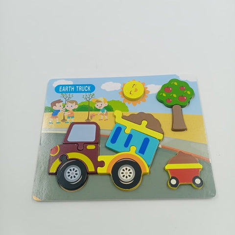 Wooden Jigsaw Puzzle Earth truck - EKT2568