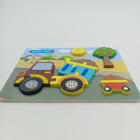 Wooden Jigsaw Puzzle Earth truck - EKT2568