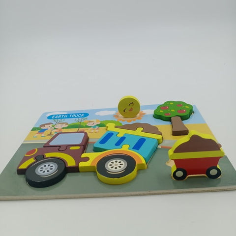 Wooden Jigsaw Puzzle Earth truck - EKT2568