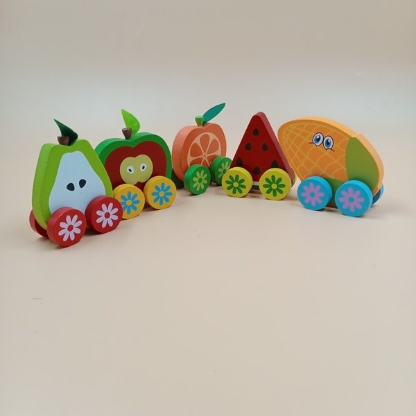 Fruit Car Toy | Colorful Pull-Along Vehicle (One Random Design Shipped)