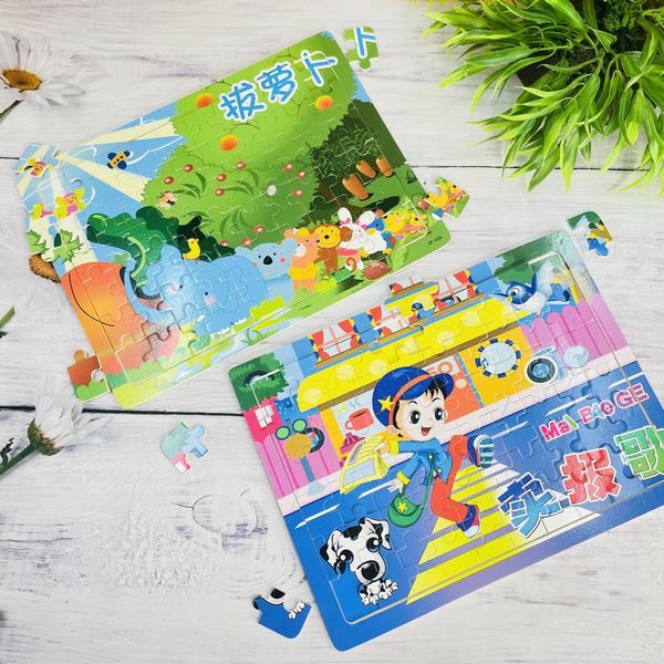 60 pcs jigsaw puzzle for kids 1pc random design will be shipped - EKT2597