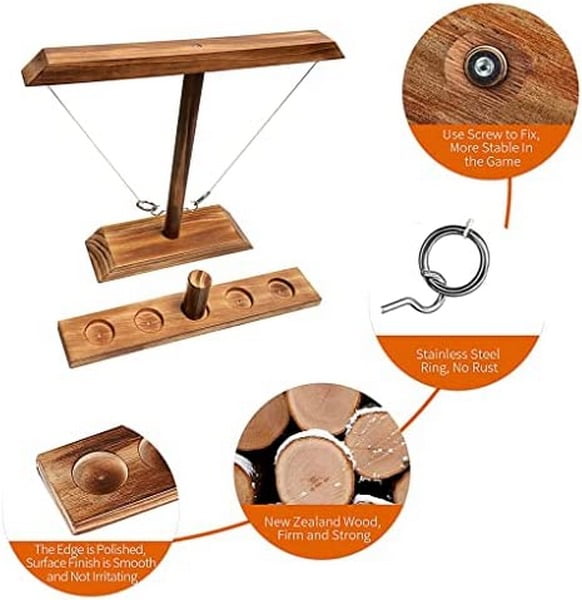 Wooden ring toss game - EKT2600