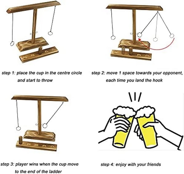 Wooden ring toss game - EKT2600