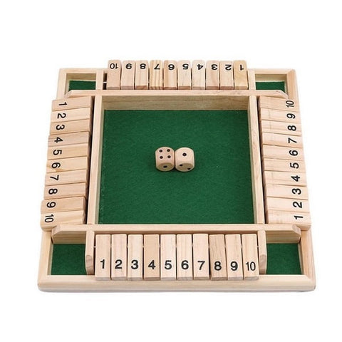 Wooden 4-Player Shut the Box | Classic Friends & Family Game