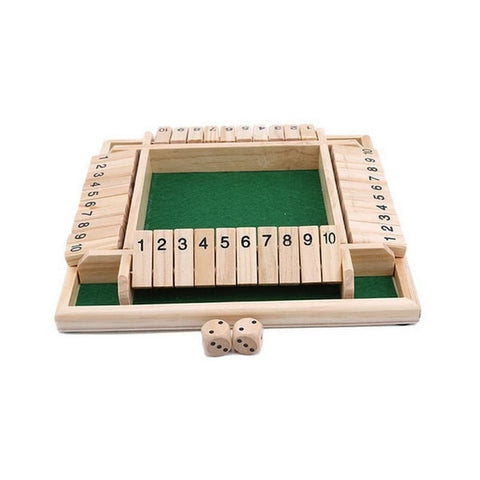 Wooden 4-Player Shut the Box | Classic Friends & Family Game