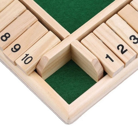 Wooden 4 player shut the box  - EKT2603