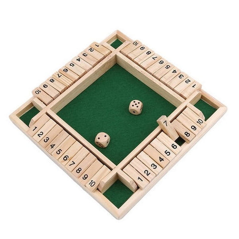 Wooden 4 player shut the box  - EKT2603