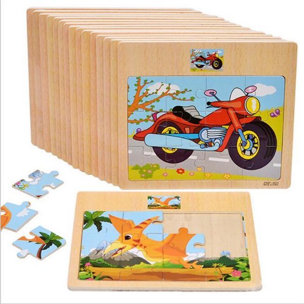 Wooden jigsaw puzzle random design will be shipped - EKT2605
