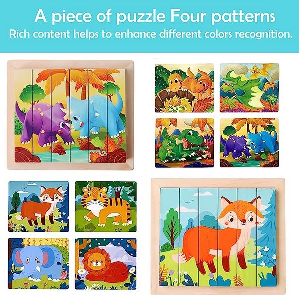 6 pcs cube puzzle random design will be shipped - EKT2608
