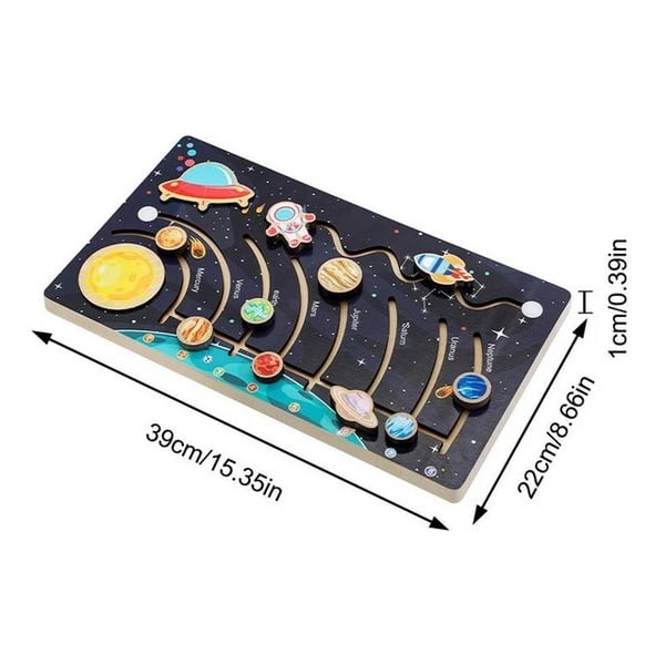Wooden Solar System busy board - EKT2613