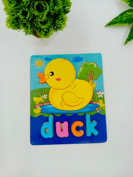 Wooden Zigsaw Puzzle Duck  - EKT2617