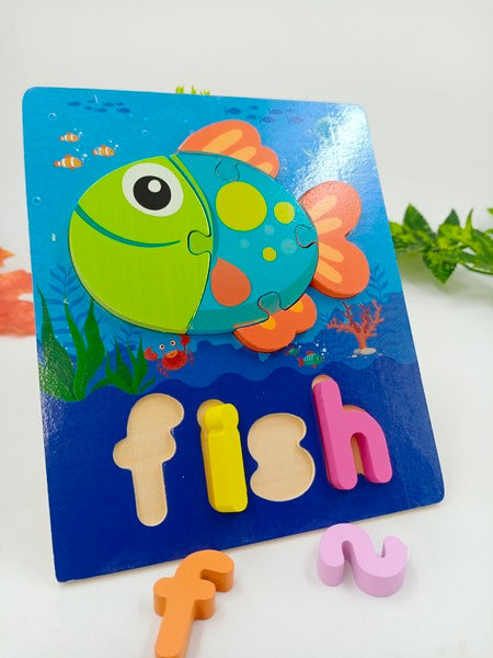 Wooden Zigsaw Puzzle Fish - EKT2624