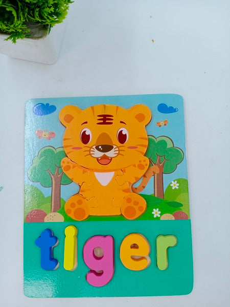 Wooden Zigsaw Puzzle Tiger - EKT2625