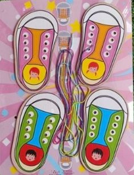 Wooden Lacing Board  Shoe - EKT2636
