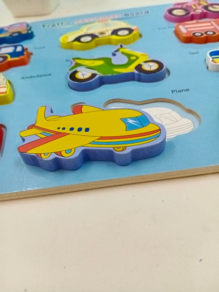 Wooden Cognitive board Traffic Awarness - EKT2638
