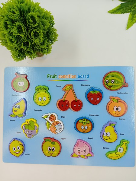 Wooden Cognitive board Fruit - EKT2640
